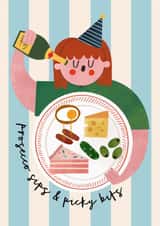 Classic Birthday Card - Prosecco And Picky Bits created by AbiGoLucky