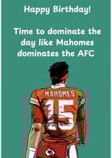 NFL related birthday card for all Kansas City Chief fans! created by Georgie Farnfield