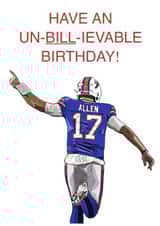 Fun NFL/American Football birthday card for those that love the Buffalo Bills! created by Georgie Farnfield