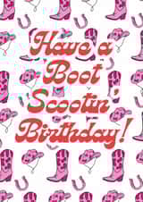 Country & Western Birthday Card - Cowboy - Have A Boot Scootin' Birthday created by Char's Designs