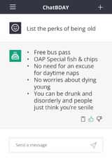 Funny Birthday Card - ChatGPT - Perks Of Getting Older created by Evie Garnett Designs