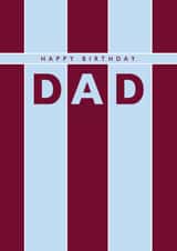 Classic Birthday Card - For Dad - Aston Villa created by Rebecca Prinn