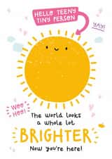 Cute New Baby Card - For Baby Girl - Sunshine created by Twisted Haggis