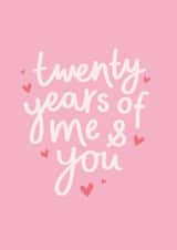Classic Anniversary Card - 20th - Me And You created by Fliss Muir