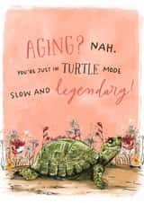 Cute Birthday Card - Turtle - Slow And Legendary created by Melissa James
