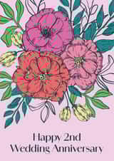 Classic Anniversary Card - 2nd - Pretty Florals created by Sazerelli Designs