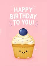 Cute Cupcake Birthday Card – Sweet & Fun Design created by AcuteDesign