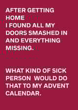 Funny Christmas Card - Advent Calendar created by original fox designs
