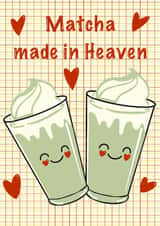 Cute Anniversary Card - Friendship Card - Love Card - Matcha Card - Just Because created by Linda Loves It!