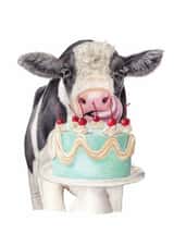Funny Birthday Card - Friesian Cow - Cake created by Beth Goodwin