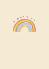Fun Congratulations Card - Rainbow - So Proud Of You created by URGHH Card Co.