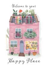 Pretty New Home Card - Welcome To Your Happy Place - Pink House created by Lara Waghorn
