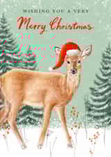 Traditional Christmas Card - Reindeer created by Dalia Clark Design