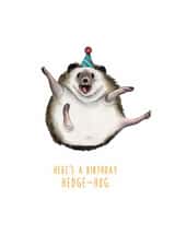 Cute Birthday Card - Hedgehog - Hedge-Hug created by Beth Goodwin