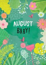 Pretty New Baby Card - August Baby created by Pencilface