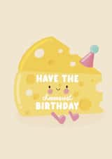 Cheesy Birthday Card for Cheese Lovers - Jellycat-inspired created by Pri M