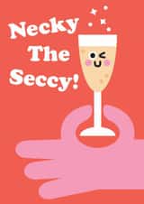 Funny Birthday/Congratulations Card Card - Necky The Seccy - Prosecco created by Studio Boketto