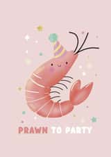 Cute Birthday Card - Prawn To Party created by Pri M