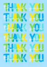 Classic Thank You Card - For Him - Thank You Typography created by Pink Peach Cards