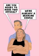 Funny Anniversary/Engagement Card - Coldplay Concert - Make it Official created by Pink Peach Cards