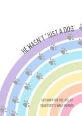 sympathy card for pet owner - sorry for the loss of your family pet dog created by Laura Coyle