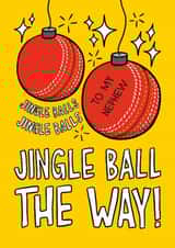 Funny Christmas Card - For Nephew - Cricket Balls created by TeePee Creations