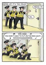 Funny Birthday Card - Police - Roxanne created by Paperlink and Meraki Greeting Cards