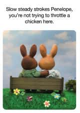 Rude Birthday Card - Throttle A Chicken created by Brainbox Candy