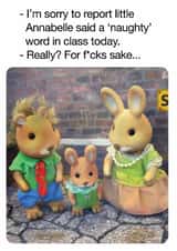 Funny Birthday Card - Naughty Word created by Brainbox Candy