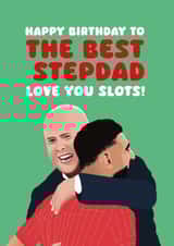 Fun Birthday Card - For Stepdad - Arne Slot - Liverpool created by Lucy Marie Design