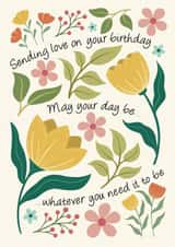Pretty Birthday card - Floral - Botanical - For Her created by Kirsty Miller