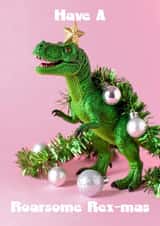 Fun Christmas Card - T-Rex - Roarsome created by sophie robbens