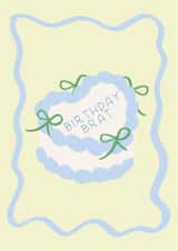 Birthday Brat - Cute Vintage Cake - Charli xcx - Birthday Card created by Sassy Publishing