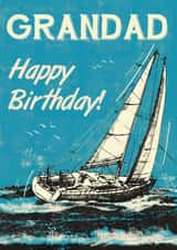 Classic Birthday Card - For Grandad - Sailing Boat created by Rocket68