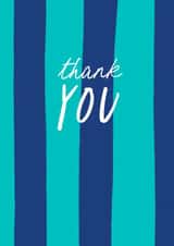Classic Thank You Card - For Him - Striped Design created by Running with Scissors