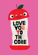Arty Anniversary Card - Kate Smith Co. - Apple Core Pun created by Danilo