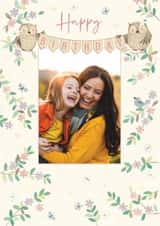 Personalised Birthday Photo Card created by Orchard Design House - Cute Birthday Card - Owls