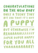 Funny New Baby Card, Congratulations, Pregnancy, Baby Shower, New Parents created by Kreate Paper Co.