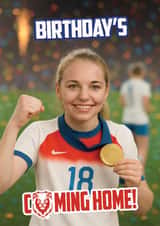 Fun Birthday Card - Lionesses - Euro Champions created by ShortRound888