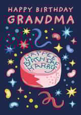 Funny Birthday Card - Harry Potter - For Grandma - Hagrid Birthday Cake 'Happee Birthday Harry' created by Cardology