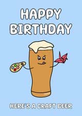 Funny Craft Beer Birthday Card - Happy Birthday Dad created by @Peachboulevard
