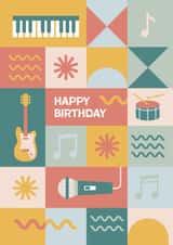 Classic Birthday Card - For Music Lover - Guitar created by Mint + Mabel