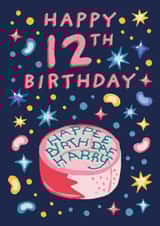 Funny 12th Birthday Card - Harry Potter - Hagrid Birthday Cake 'Happee Birthday Harry' created by Cardology