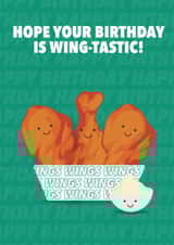 Cute Birthday Card - Wingstop - Chicken Wings created by Bhav creates