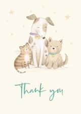 Cute Thank You Card - Dogs - Cat created by Orchard Design House
