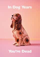 Funny Birthday Card - In Dog Years You're Dead - Kitsch Ornament created by Ornament Art