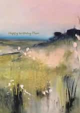 Arty Birthday Card - For Mum - Painted Landscape created by Heidi Clawson Art