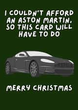 Can’t afford an Aston Martin? This Christmas card is the next best thing! created by Ryan Jack Marshall