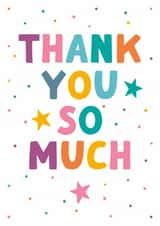Classic Thank You Card - Thank You So Much - Stars created by The Stamford Press