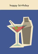 Arty Birthday Card - Cocktail - Martini created by Potful of Pixels